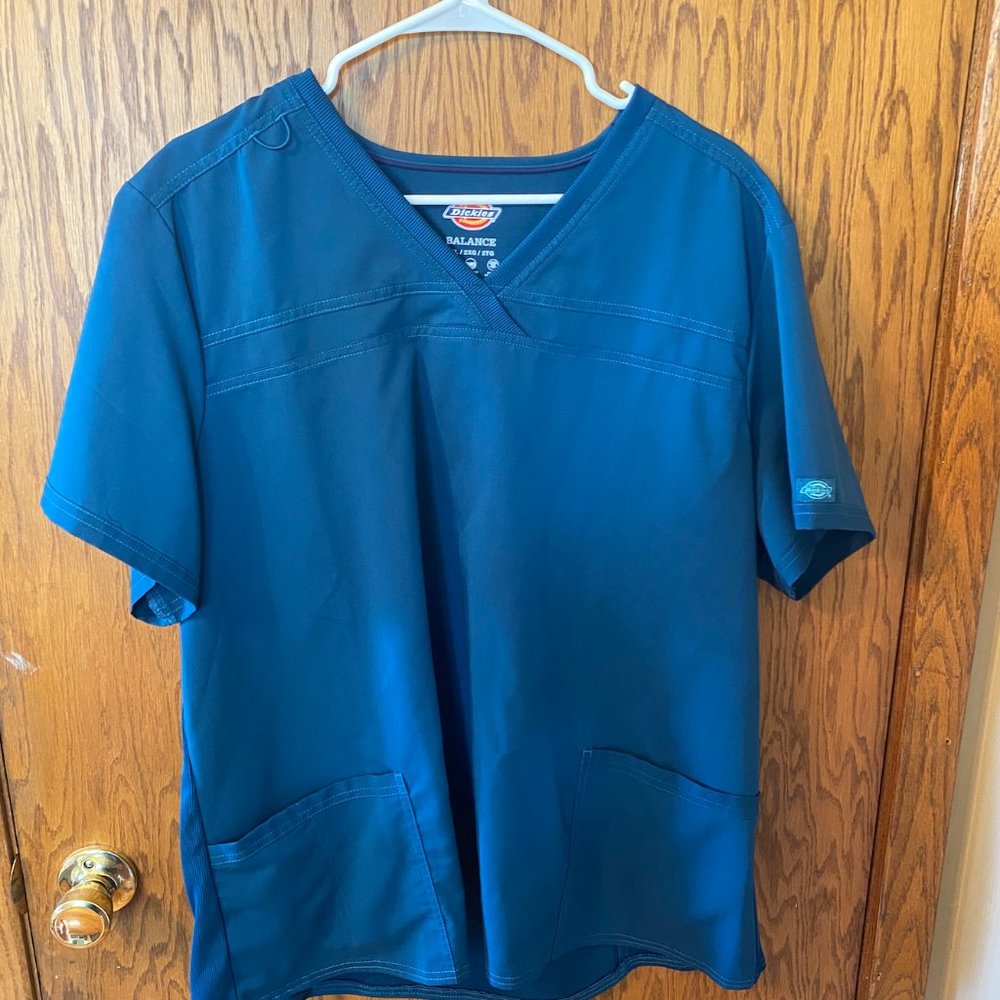 Caribbean Blue Dickies Scrub Top (2X)